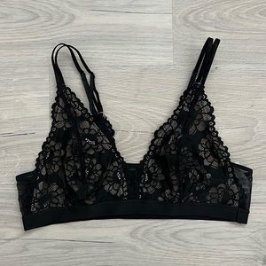 Aerie Mesh / Lace Black Bralettle